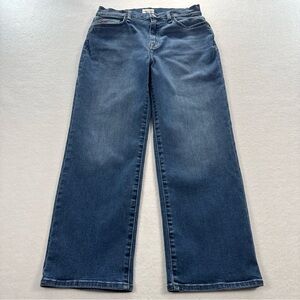 Hudson Noa Straight Leg Crop Jeans Women’s Size 28 Distressed Blue Med Wash EUC